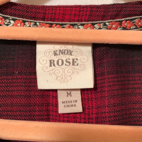 Long sleeve button front plaid dress size med - Picture 7 of 8